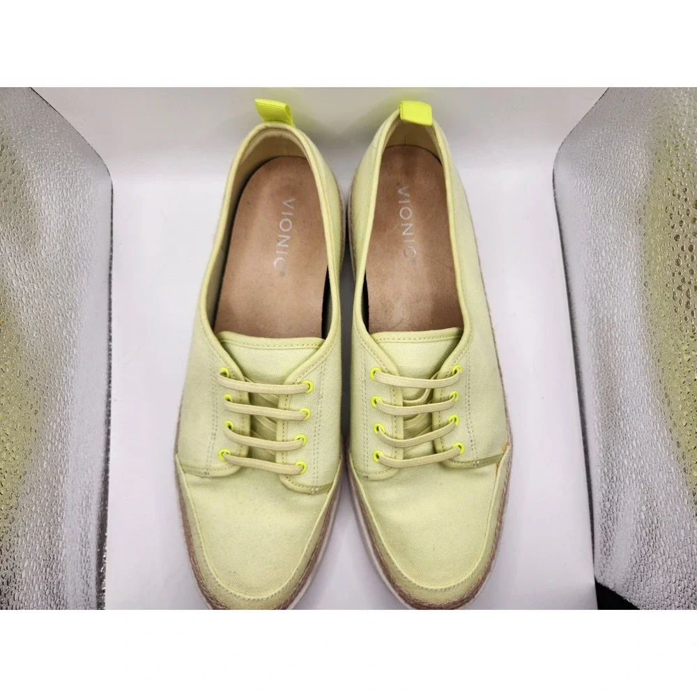 VIONIC Jovie Citrine Canvas Low Top Sneakers Womens‎ Size 9.5
